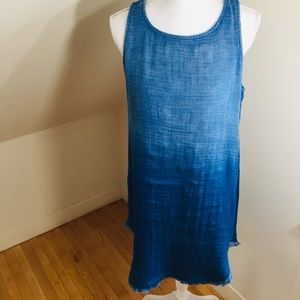 cloth & stone button side cotton dress sz S tank